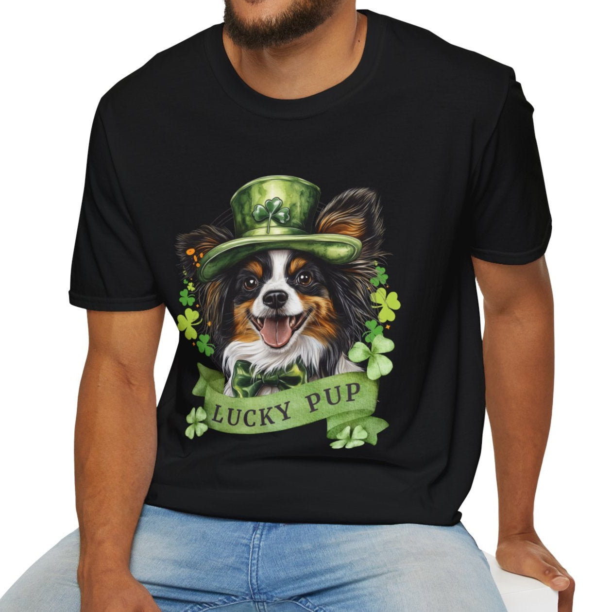 papillon dog lover st. patrick's day t-shirt