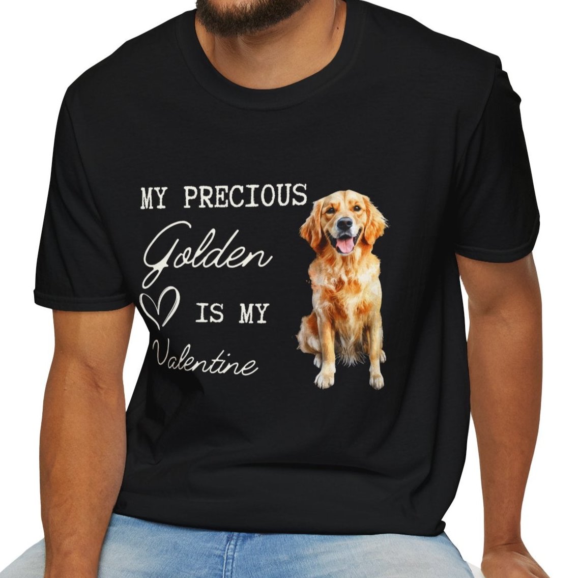 Golden Retriever - My Precious Golden is My Valentine - T-shirt