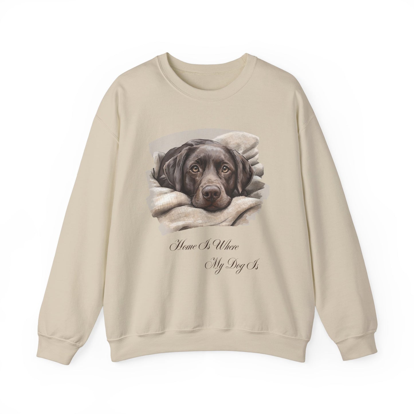 Chocolate Labrador Retriever "Home Is" Sweater