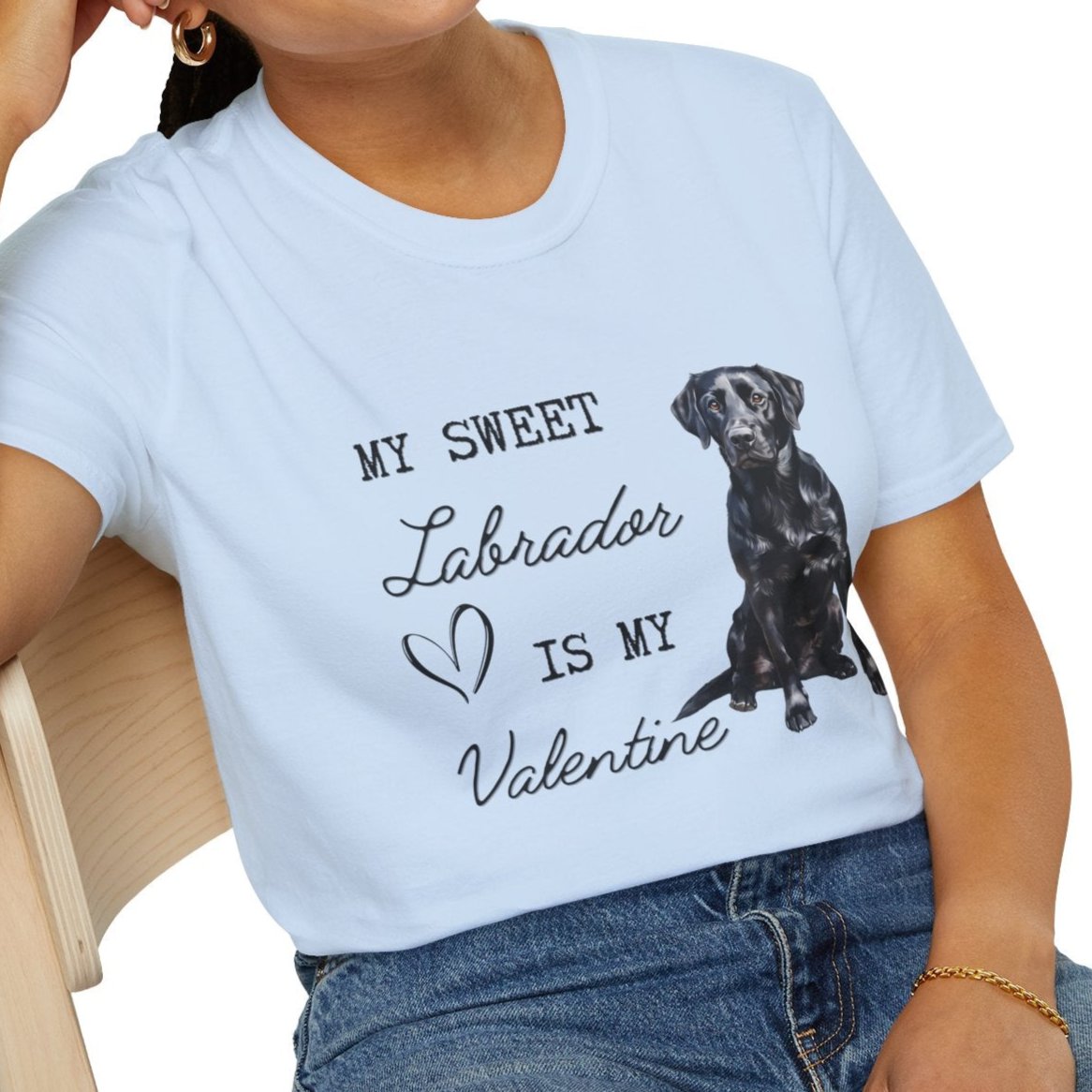 Labrador Retriever (Black) - My Sweet Labrador is My Valentine - T-shirt