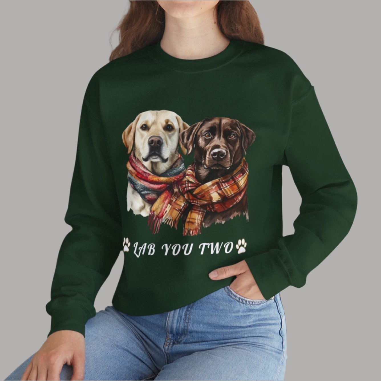 "Lab You Two" Labrador Sweatshirt – A Perfect Gift for Dog Lovers