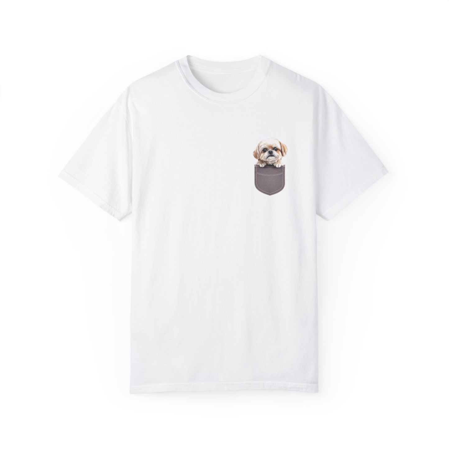 Maltese Puppy In A Pocket - Unisex Garment-Dyed T-shirt