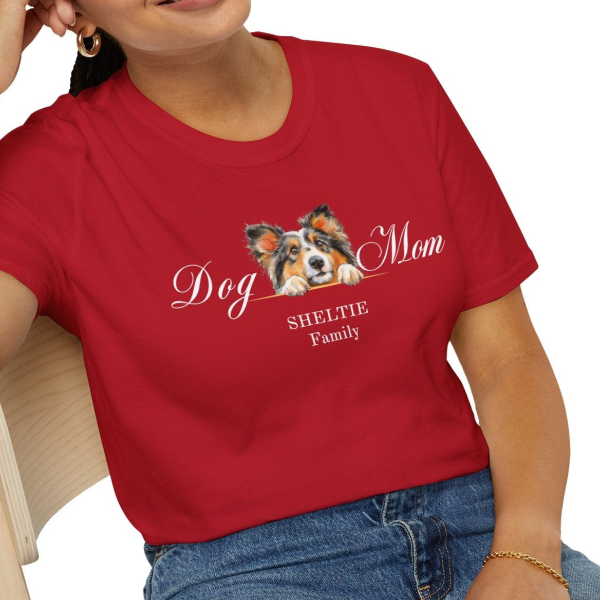 shetland sheepdog sheltie dog mom t-shirt