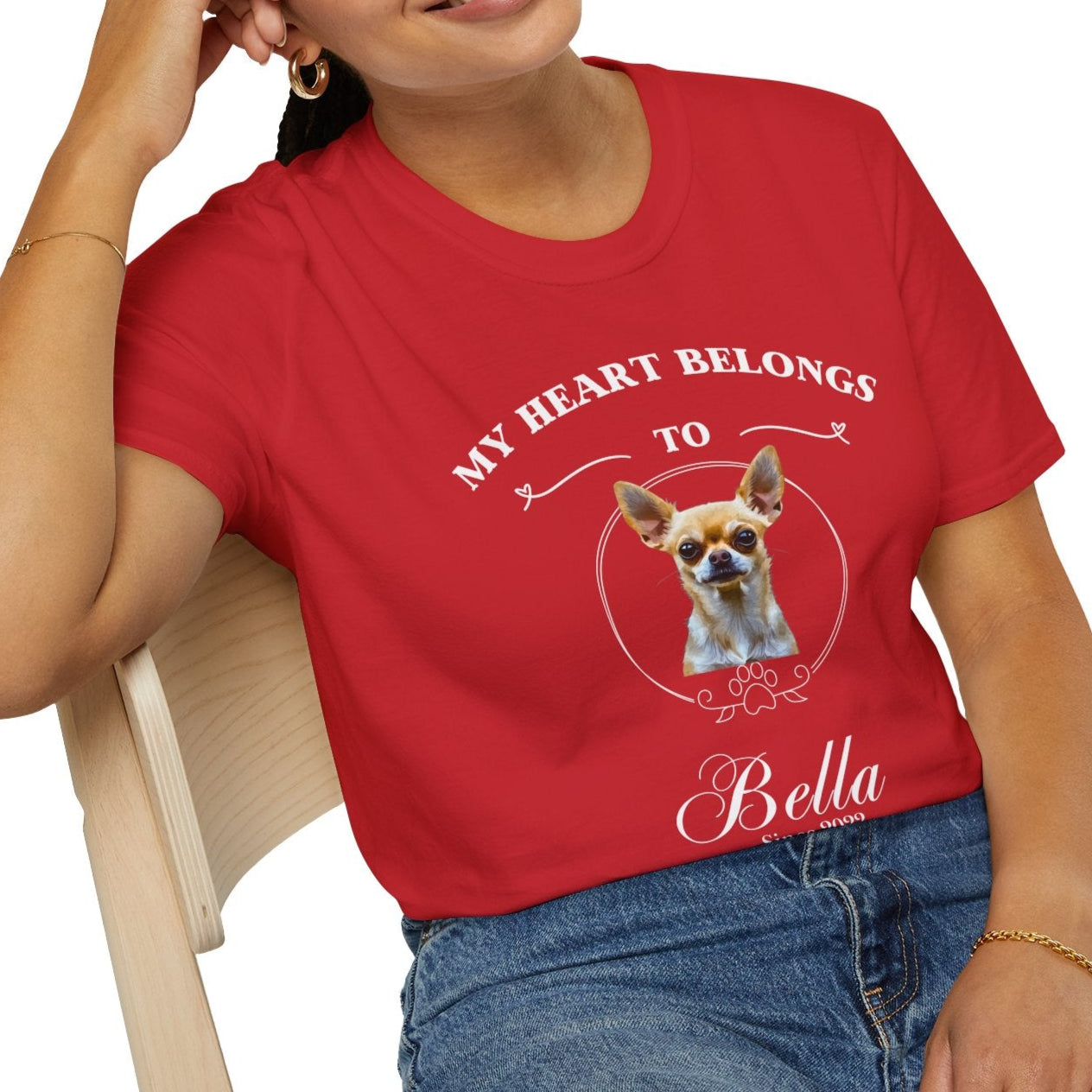 Custom Pet Lover T-shirt - Valentine's Day Gift for Dog Lovers, Cat lovers, Pet Enthusiasts