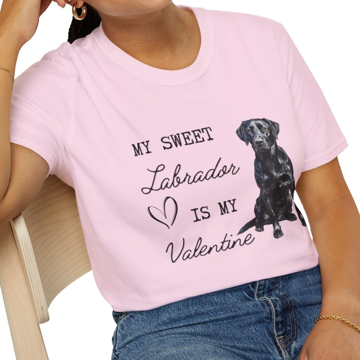 Labrador Retriever (Black) - My Sweet Labrador is My Valentine - T-shirt