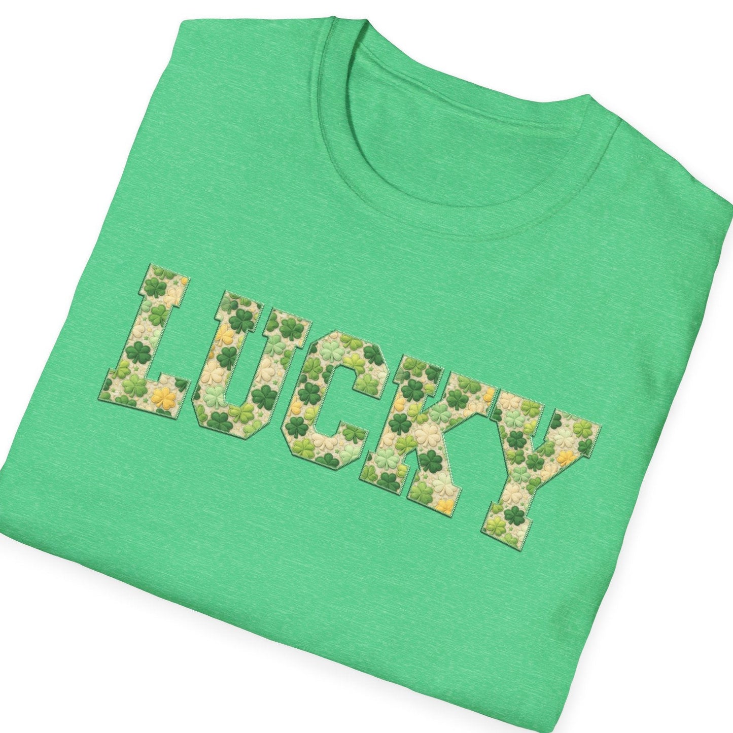 Lucky Shamrock Appliqué-Style T-Shirt – St. Patrick’s Day Unisex Tee