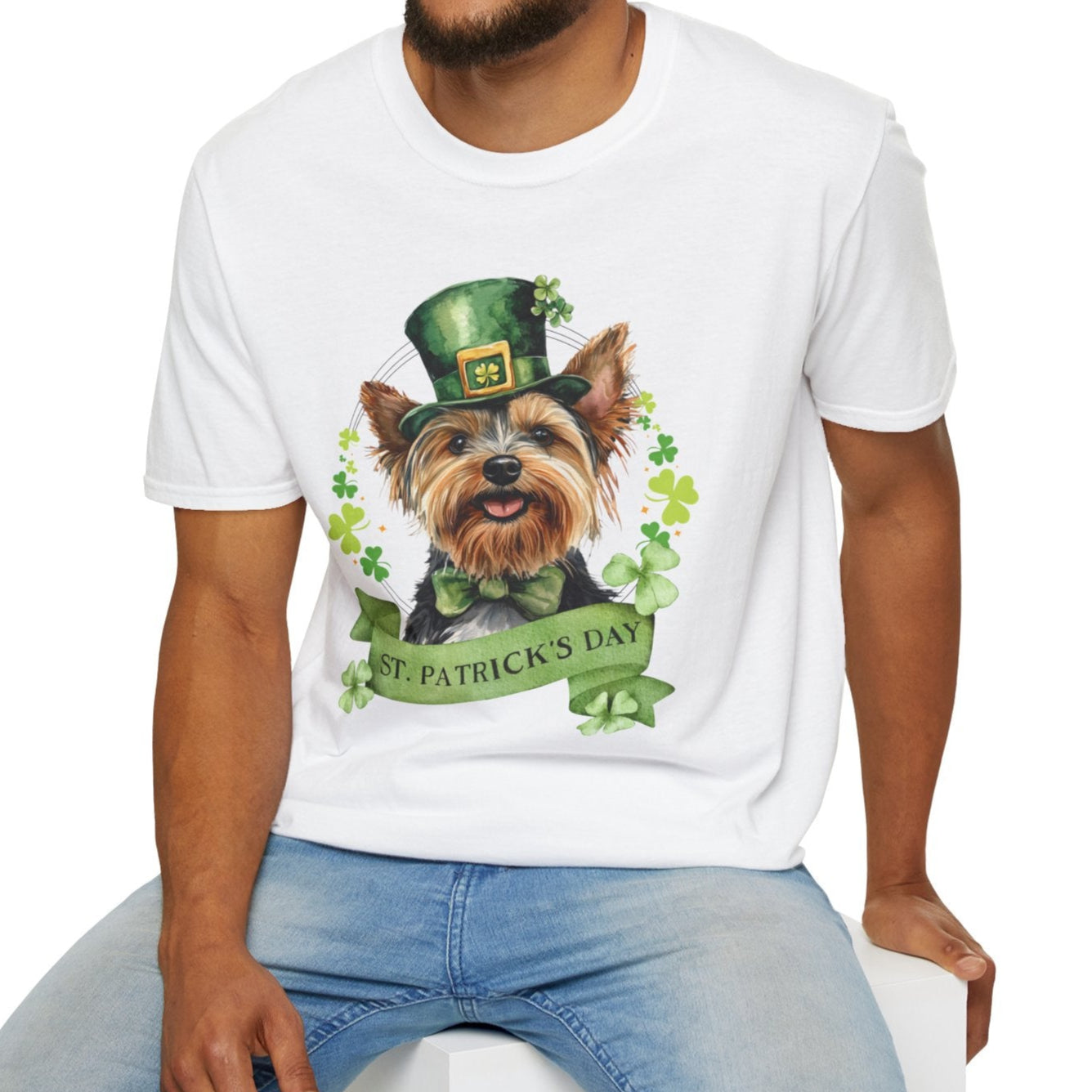 yorkie st. patrick's day t-shirt