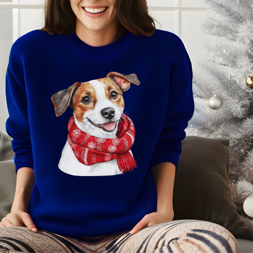 Festive Jack Russell Terrier Dog Sweater – Cozy Christmas Gift Idea for Dog Lovers