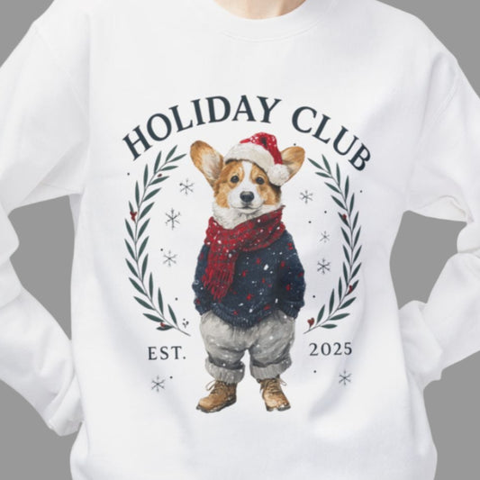 Corgi Holiday Club Christmas Sweater