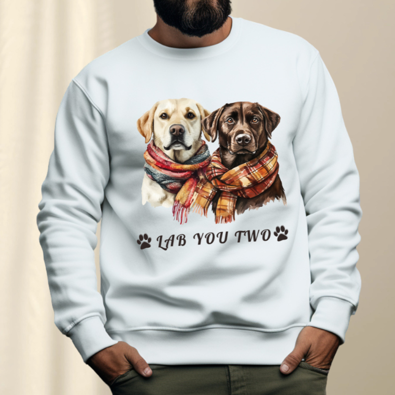 "Lab You Two" Labrador Sweatshirt – A Perfect Gift for Dog Lovers