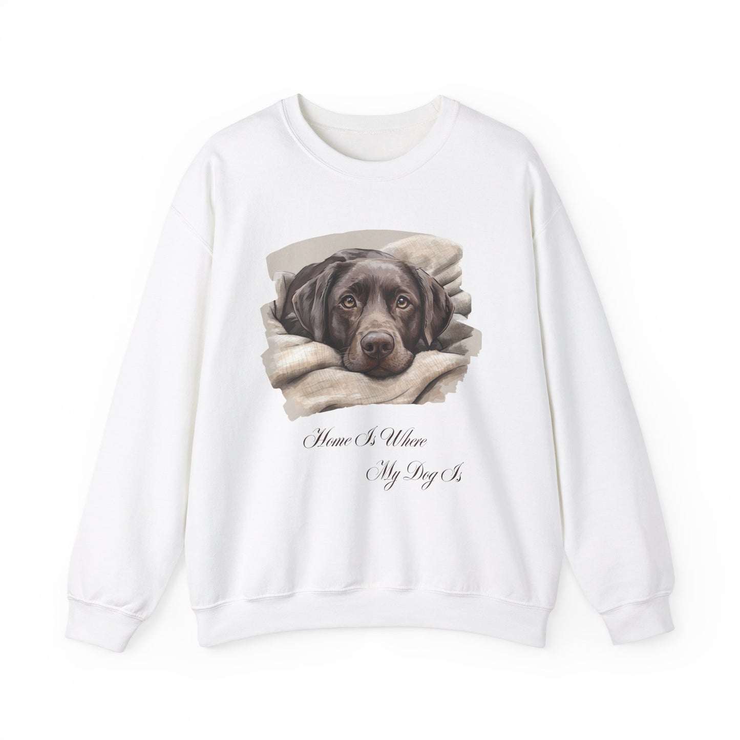 Chocolate Labrador Retriever "Home Is" Sweater