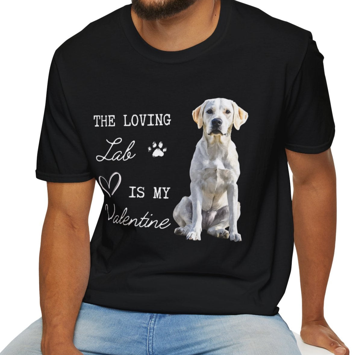 Labrador Retriever (Yellow) - The Loving Labrador is My Valentine - T-shirt