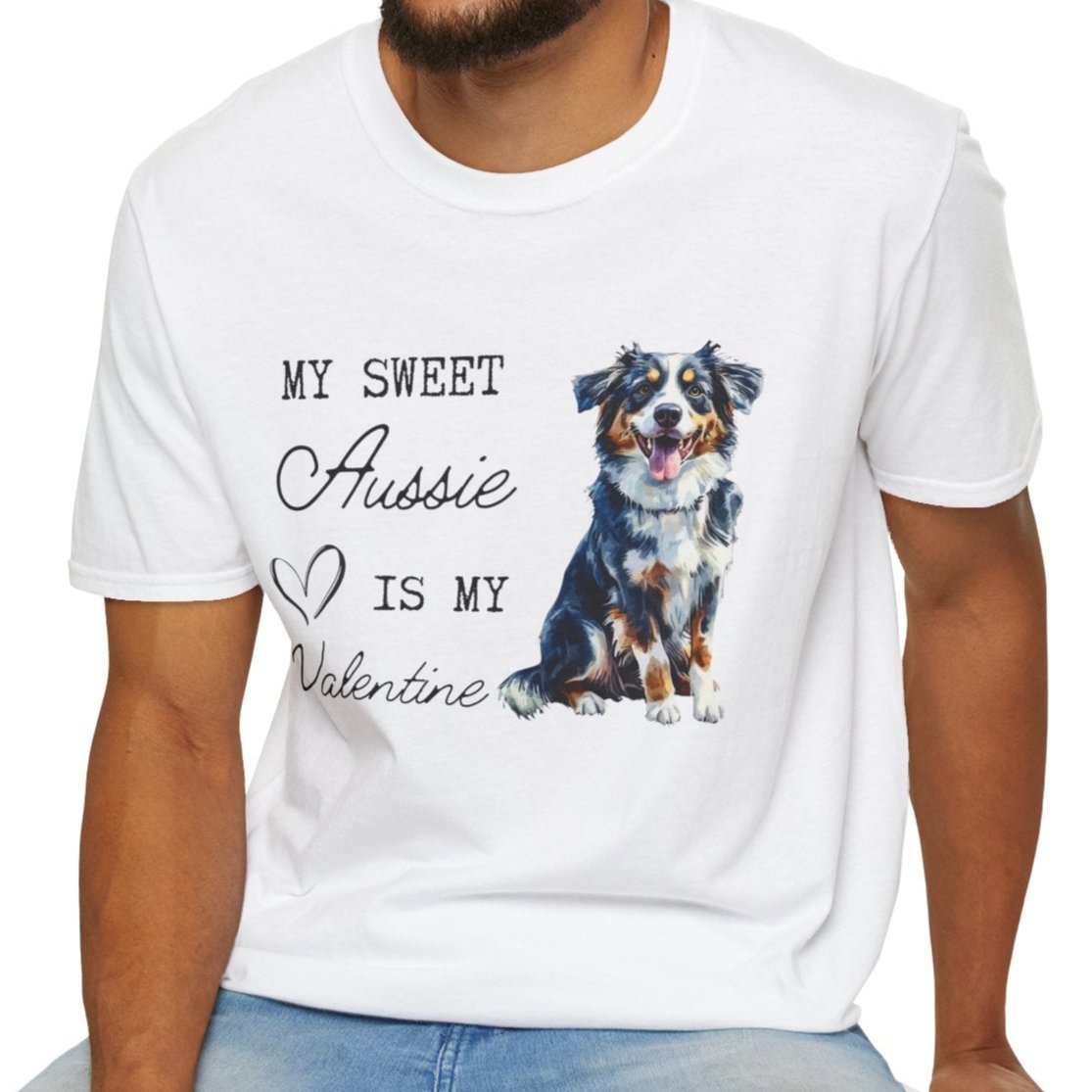 Australian Shepherd - My Aussie is My Valentine - T-shirt