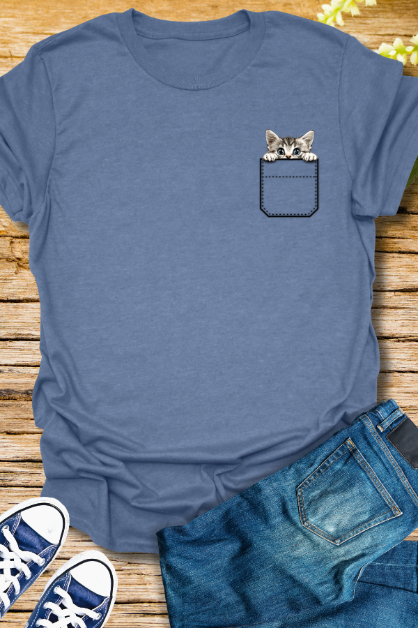 Kitten In The Pocket - Unisex Softstyle T-Shirt