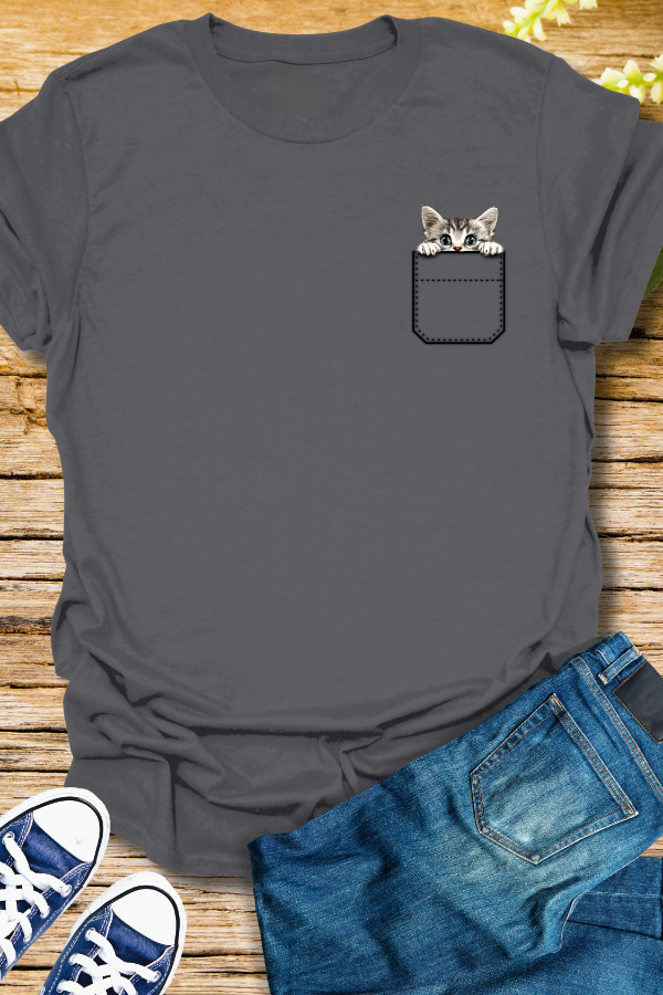 Kitten In The Pocket - Unisex Softstyle T-Shirt