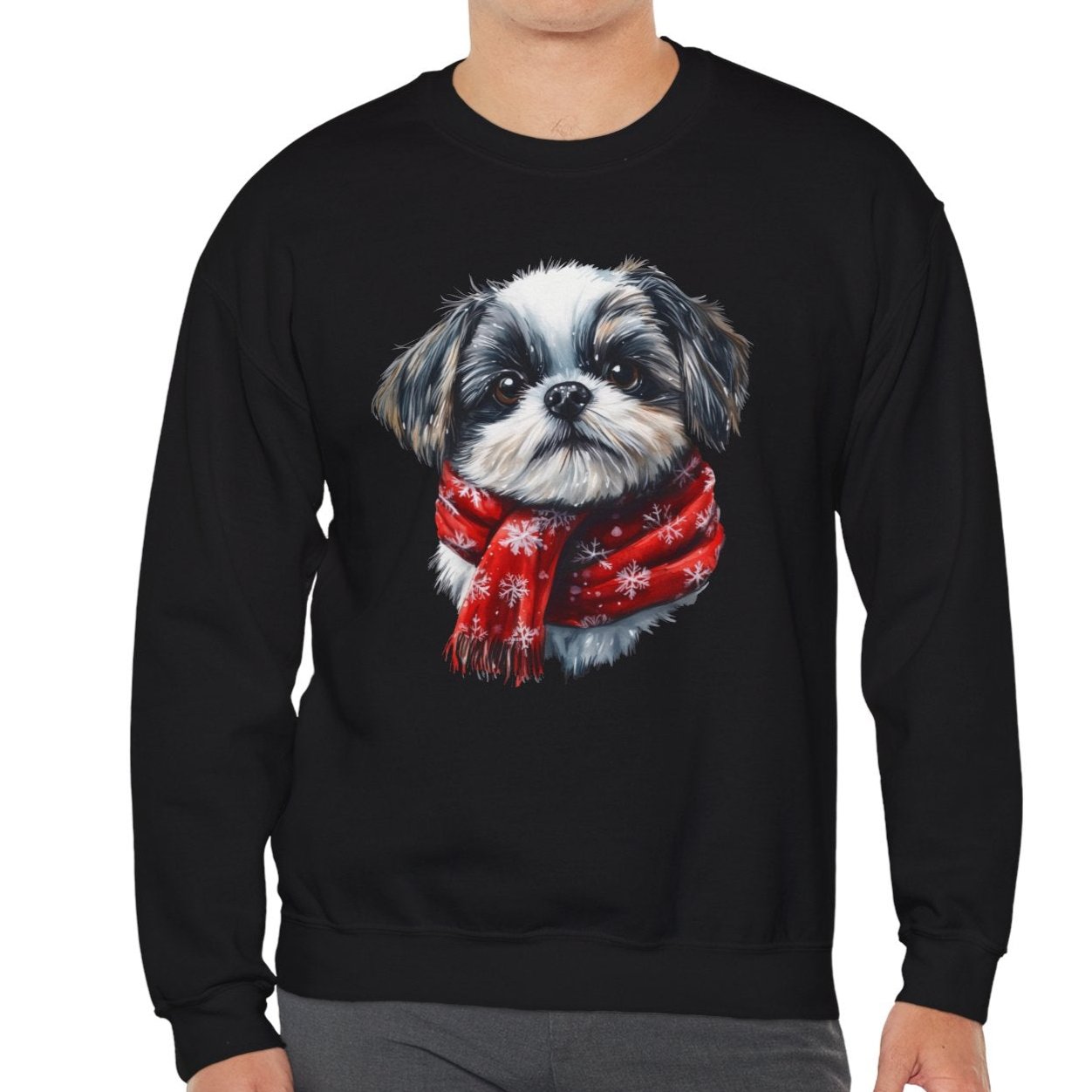 Festive Shih Tzu Christmas Sweater