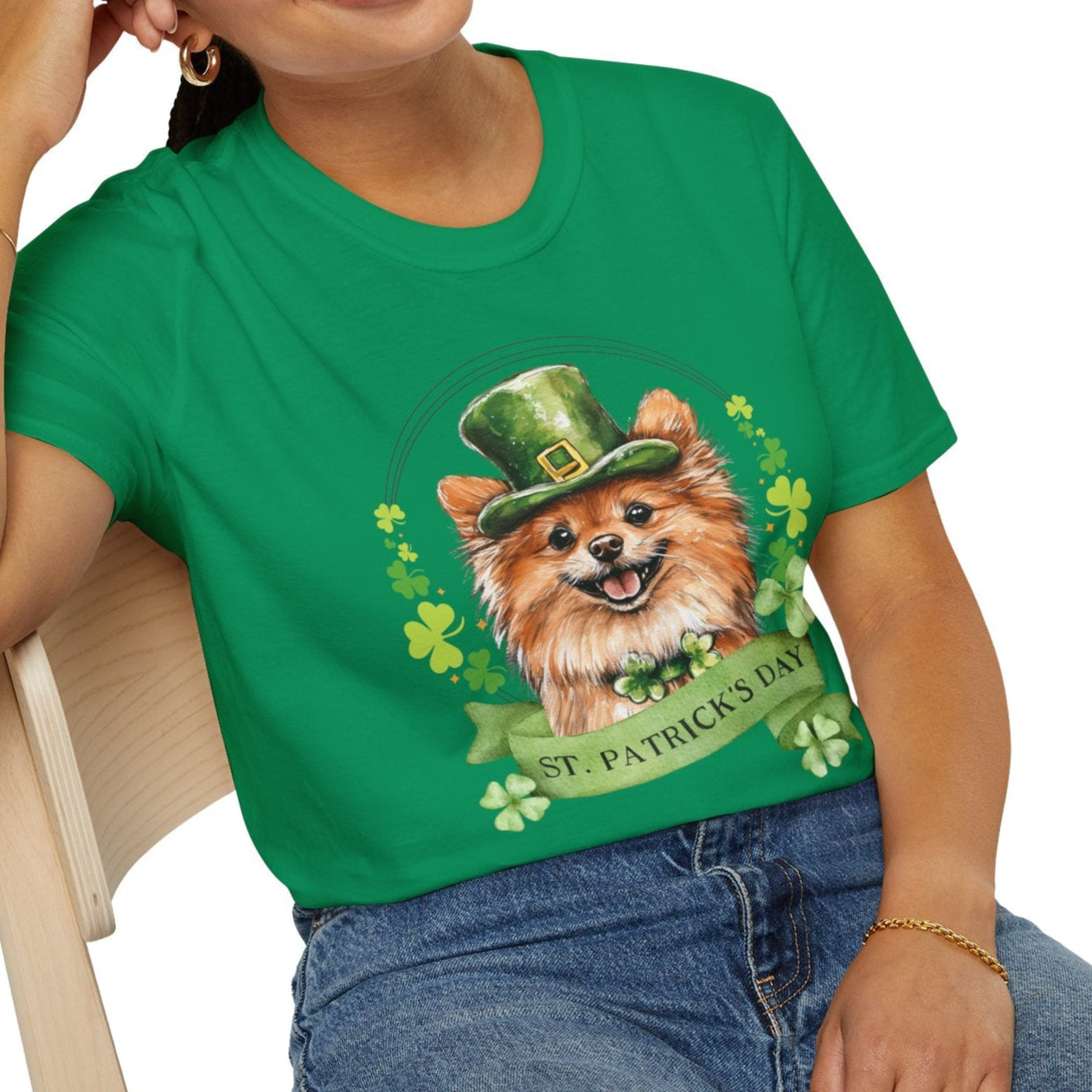 pomeranian lover st. patrick's day t-shirt