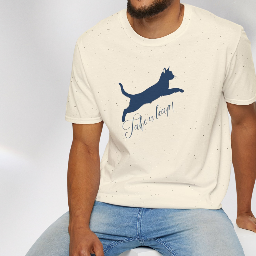 Motivational "Take a Leap"  Unisex Softstyle T-Shirt