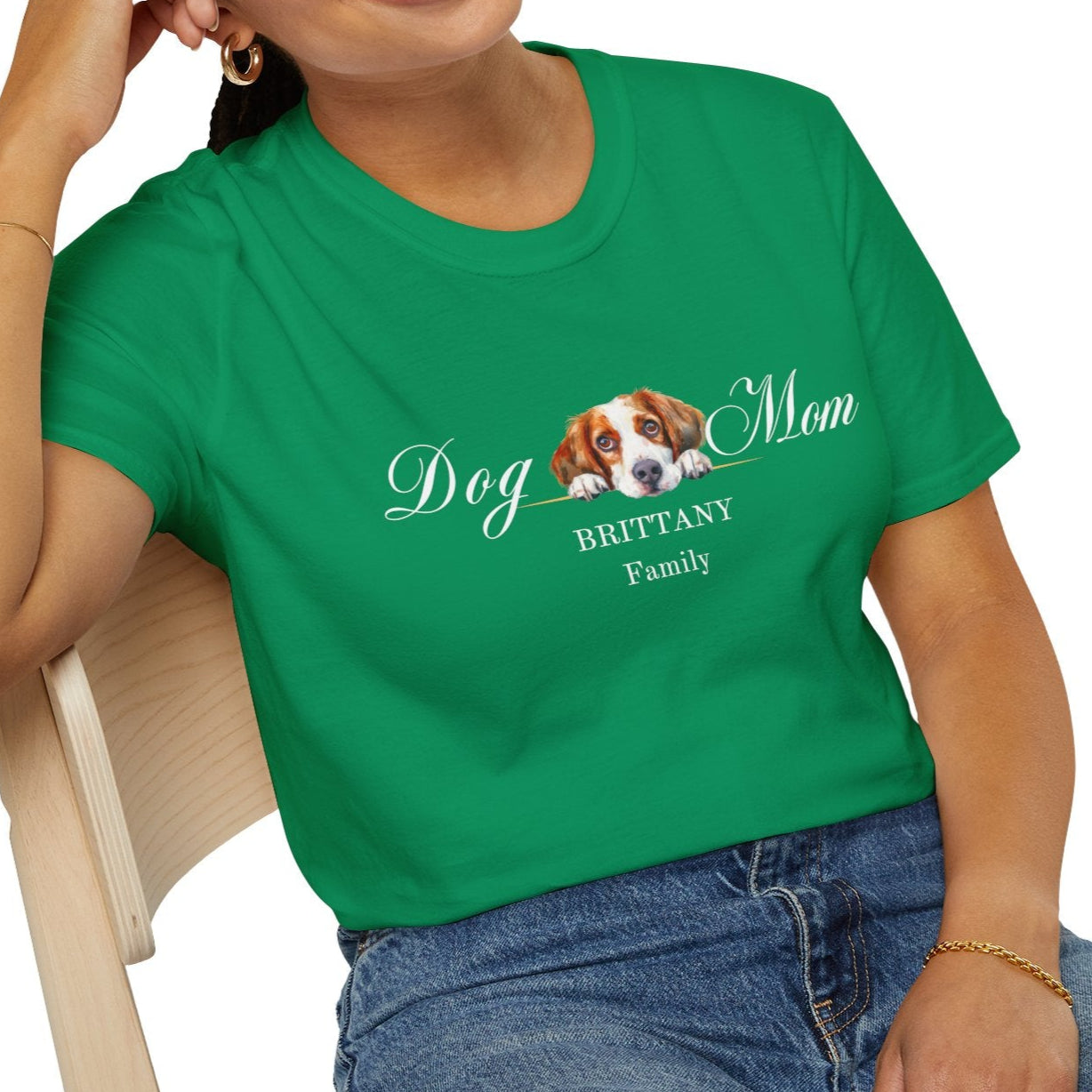 brittany dog mom t-shirt, brittany spaniel shirt for women