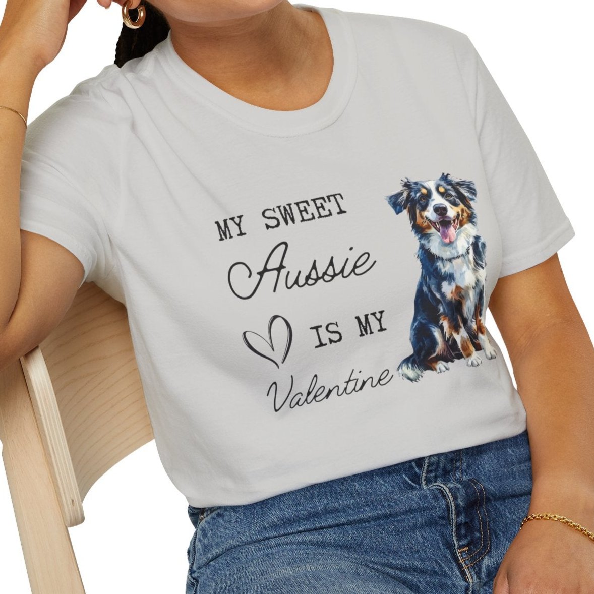 Australian Shepherd - My Aussie is My Valentine - T-shirt