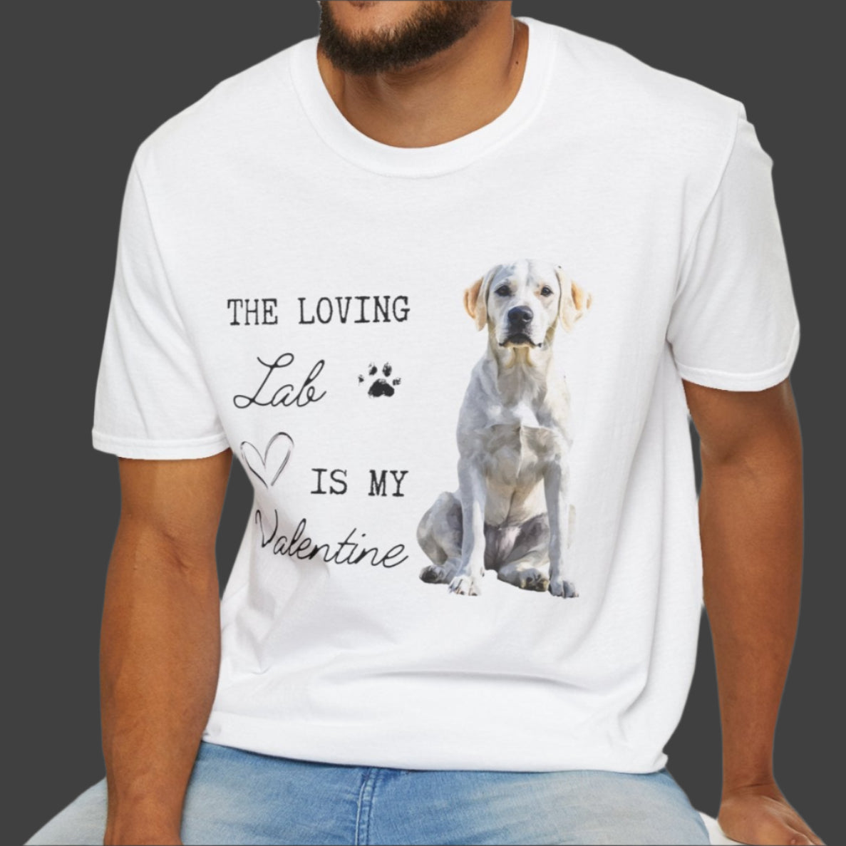 Labrador Retriever (Yellow) - The Loving Labrador is My Valentine - T-shirt