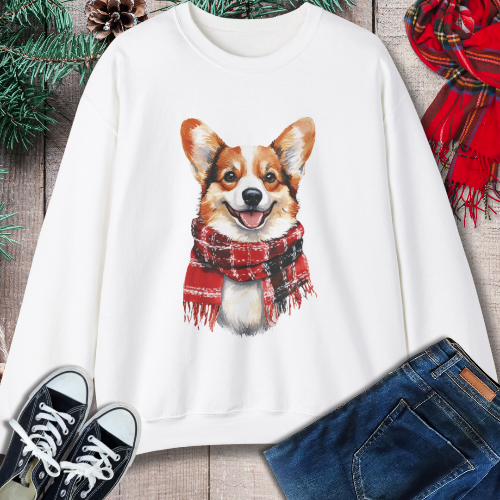 Pembroke Welsh Corgi Festive Sweatshirt – A Gift for Corgi Lovers