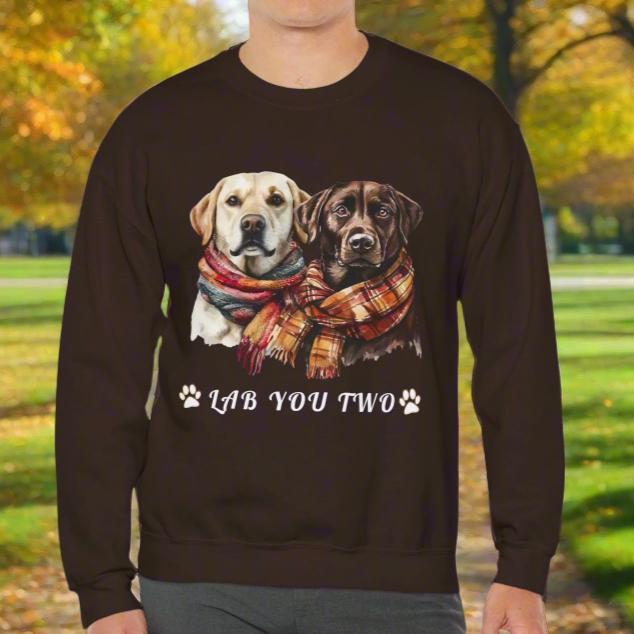 "Lab You Two" Labrador Sweatshirt – A Perfect Gift for Dog Lovers