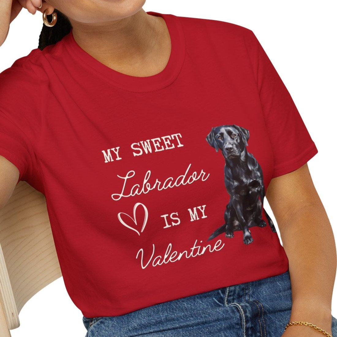 Labrador Retriever (Black) - My Sweet Labrador is My Valentine - T-shirt