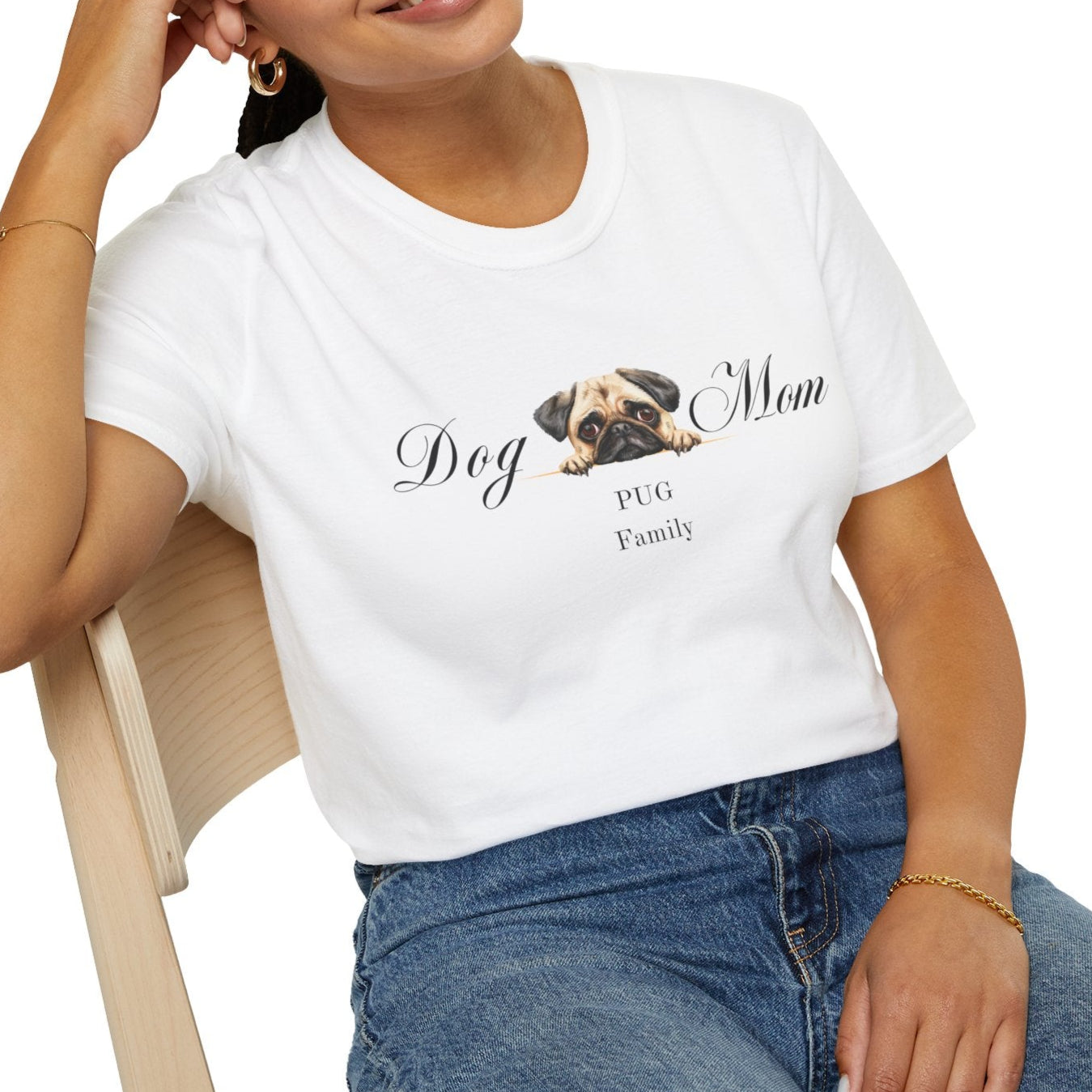 pug dog mom t-shirt, pug lover gift