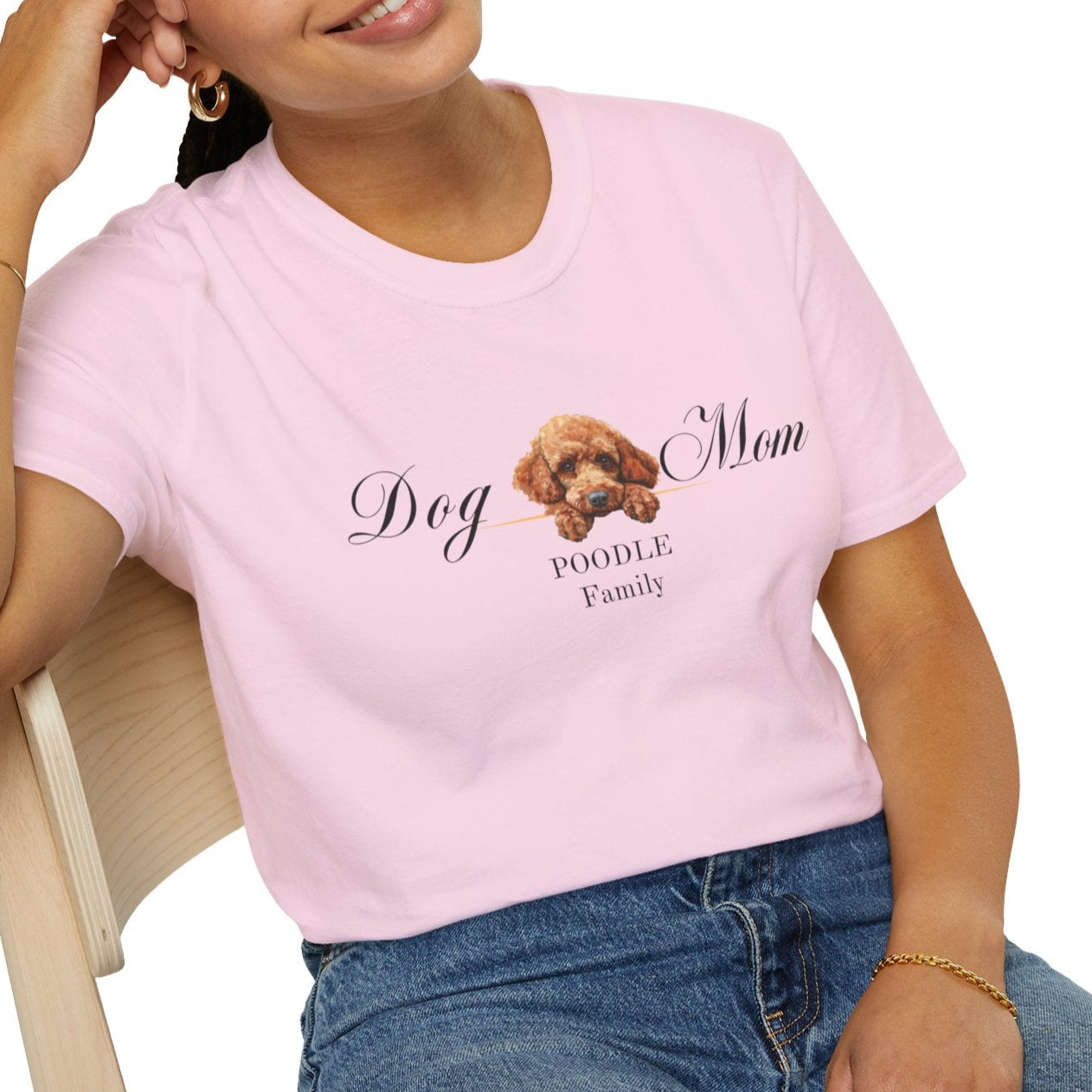 brown poodle dog mom t-shirt, dog mom mother's day gift, valentine's day gift