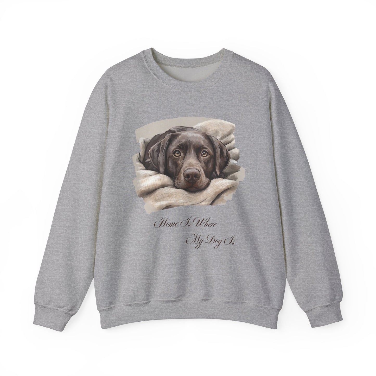 Chocolate Labrador Retriever "Home Is" Sweater