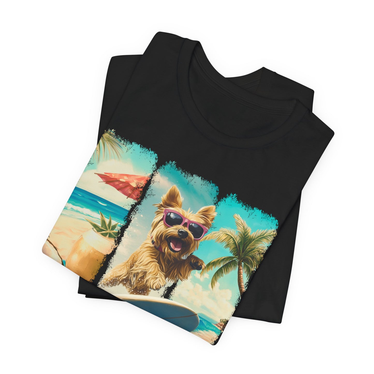 Summer Vibes - Surf Squad - Yorkie T-Shirt