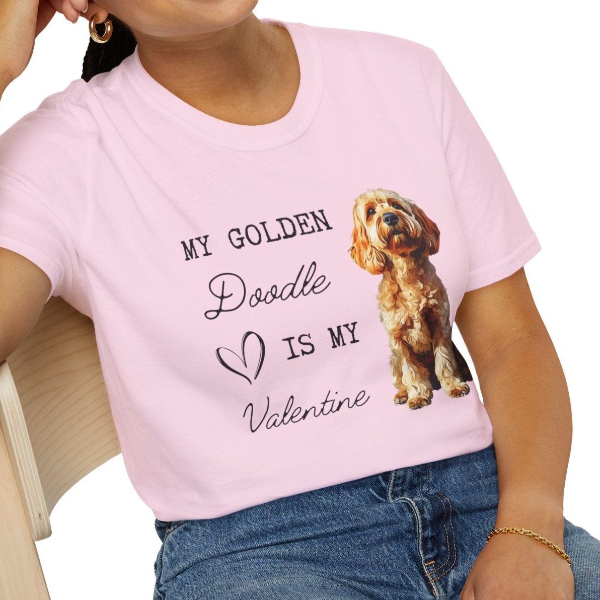 Golden Doodle Valentine's Day T-shirt