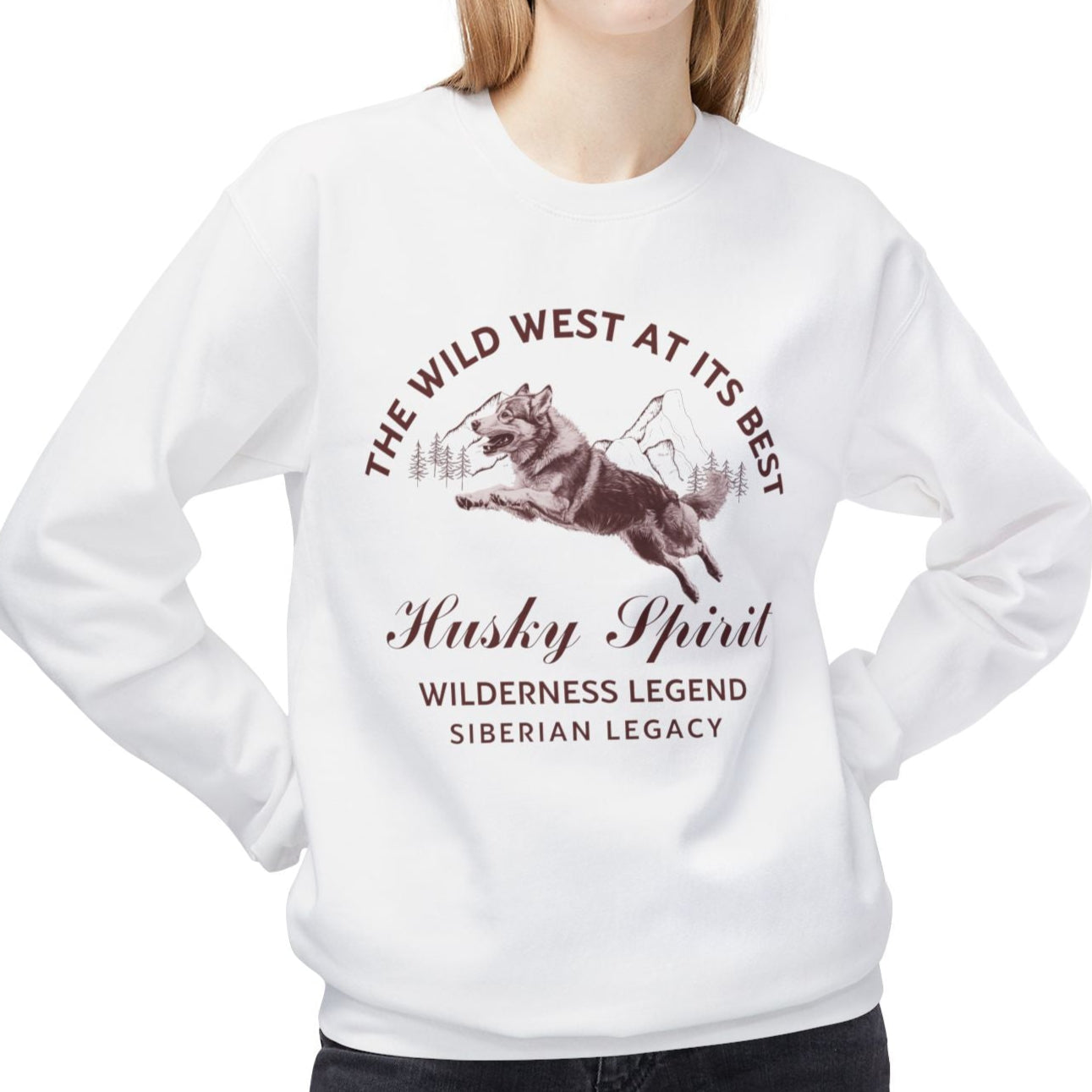 Siberian Husky Spirit – Wild West Edition Sweater