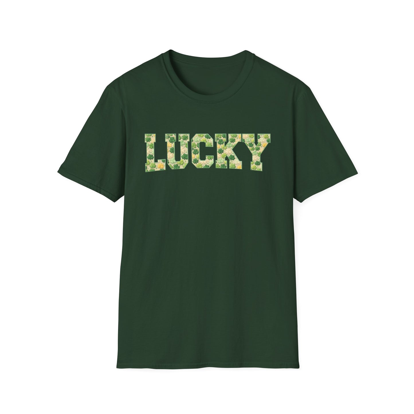 Lucky Shamrock Appliqué-Style T-Shirt – St. Patrick’s Day Unisex Tee