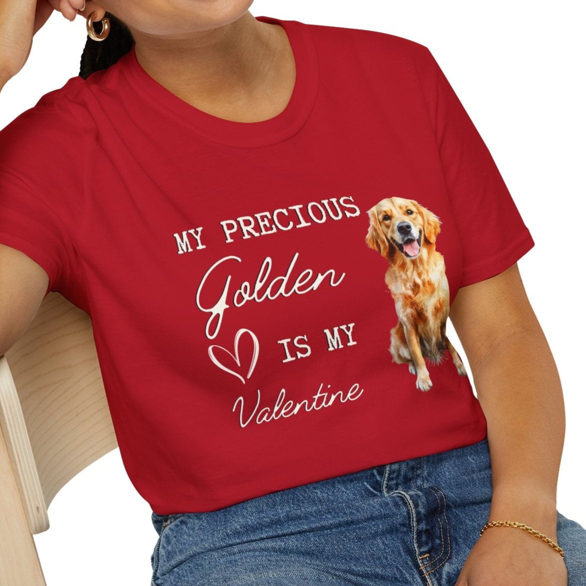 Golden Retriever - My Precious Golden is My Valentine - T-shirt