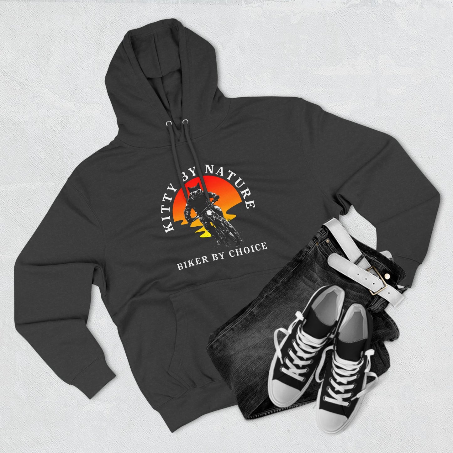 Kitty by Nature, Biker by Choice Hoodie