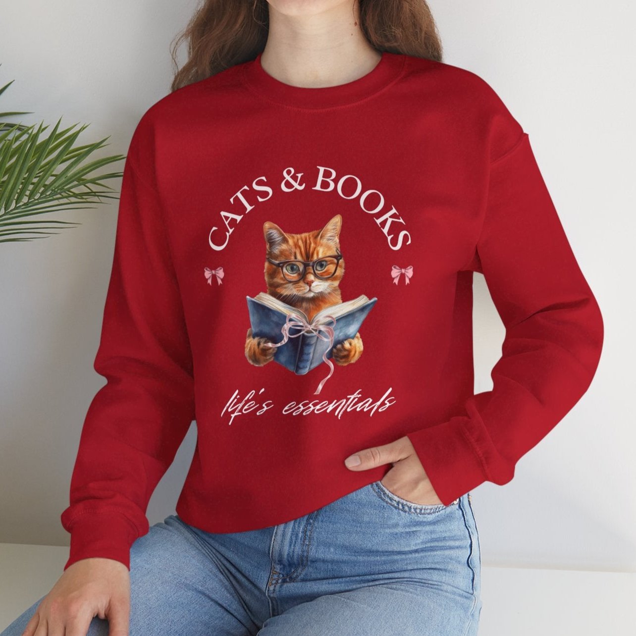 Cats And Books Life's Essentials Sweatshirt