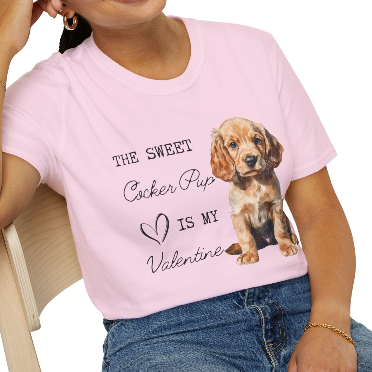 Cocker Spaniel - The Sweet Cocker Pup is My Valentine - Shirt