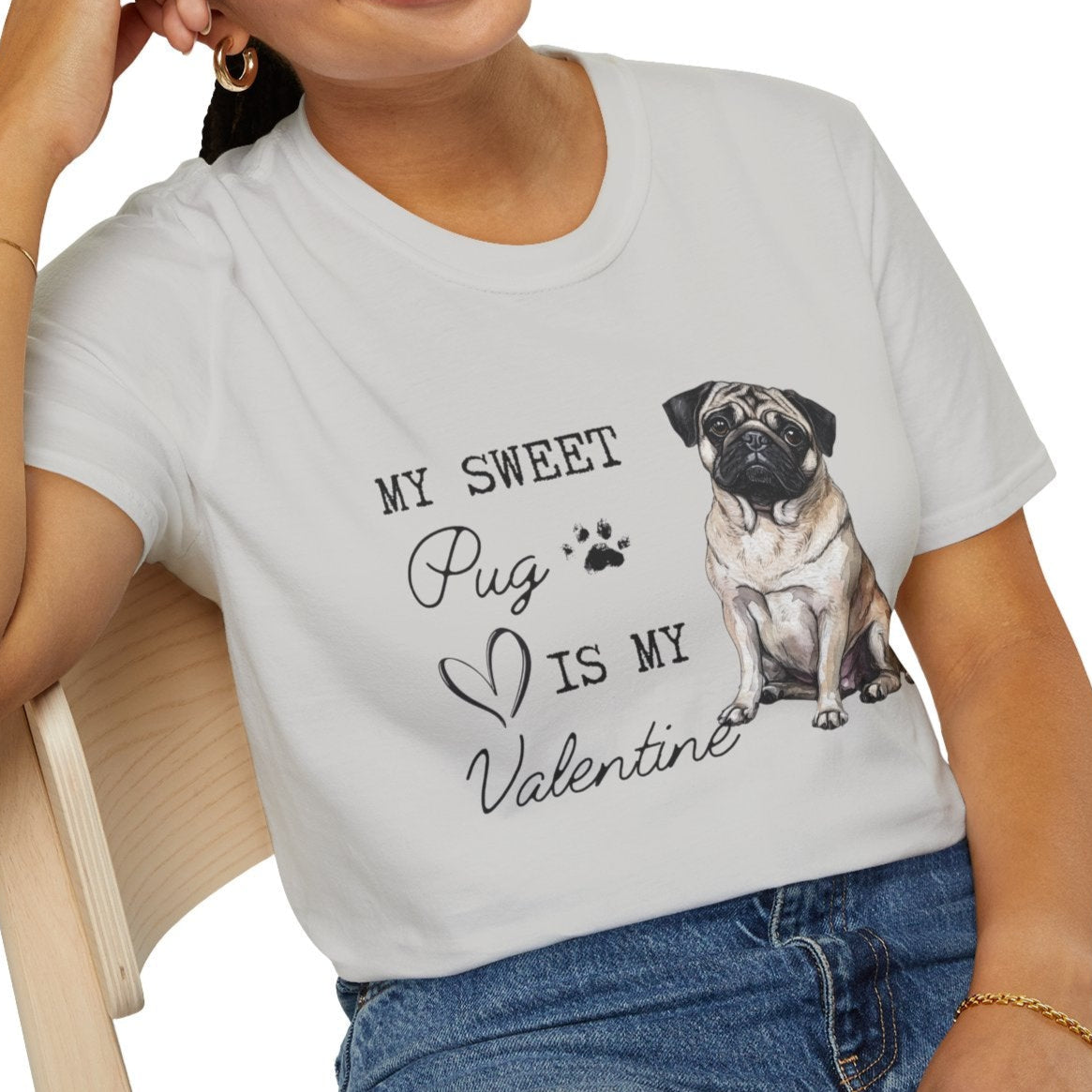 Pug - Pug Valentine's T-shirt For Dog Lovers