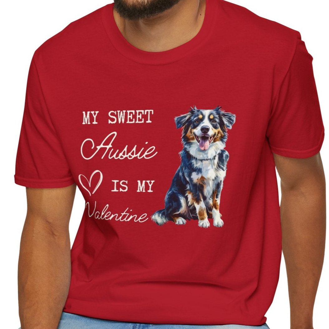 Australian Shepherd - My Aussie is My Valentine - T-shirt