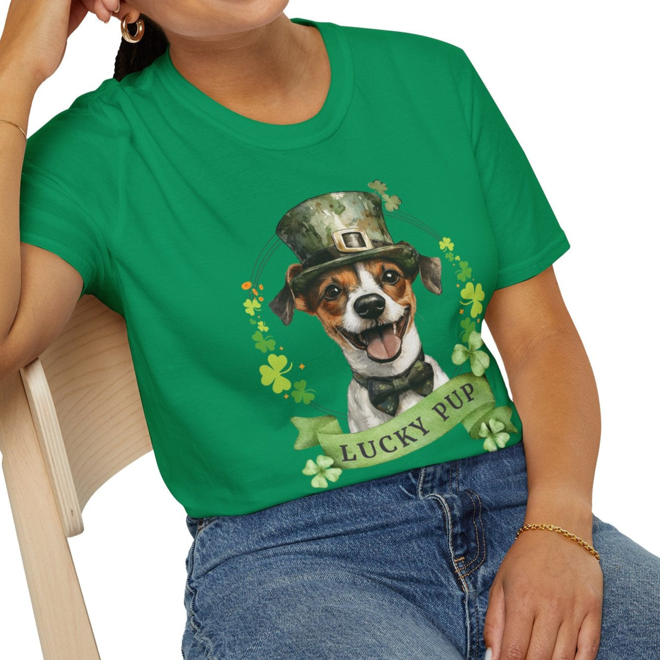jack russell terrier dog lover st. patrick's day t-shirt