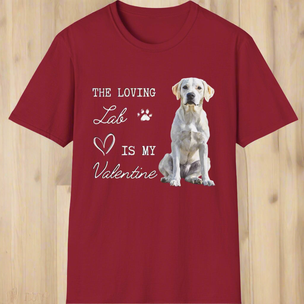 Labrador Retriever (Yellow) - The Loving Labrador is My Valentine - T-shirt