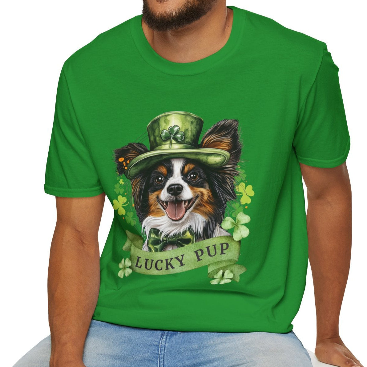 papillon dog lover st. patrick's day t-shirt