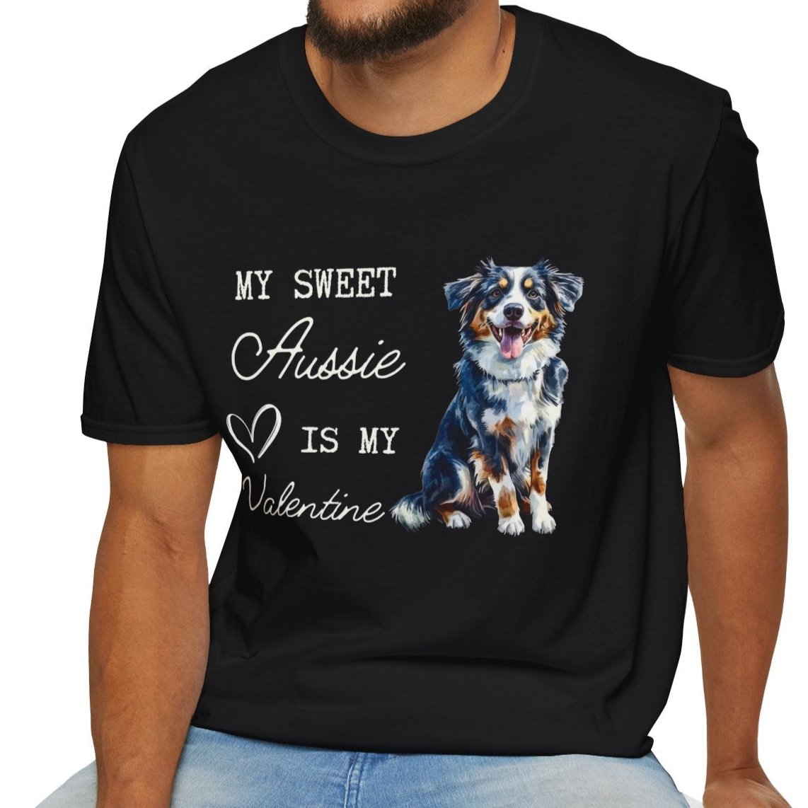 Australian Shepherd - My Aussie is My Valentine - T-shirt