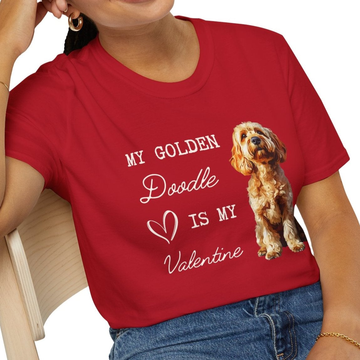 Golden Doodle Valentine's Day T-shirt