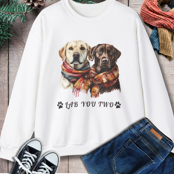 "Lab You Two" Labrador Sweatshirt – A Perfect Gift for Dog Lovers