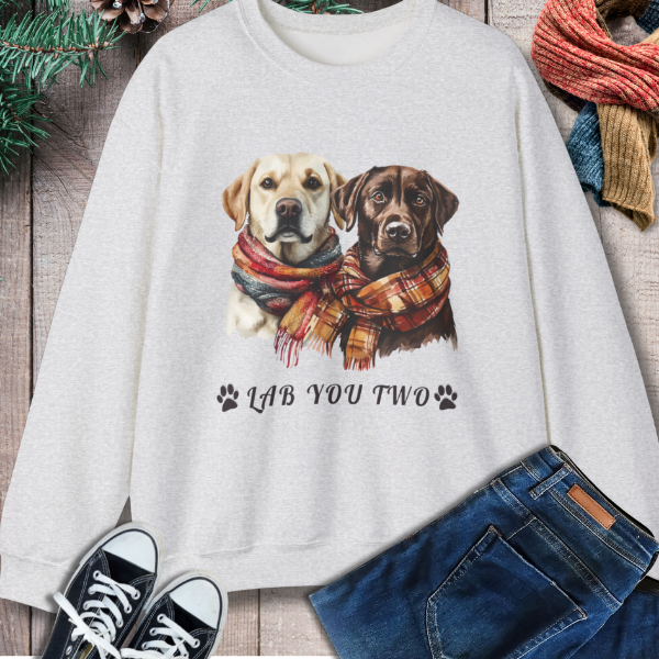 "Lab You Two" Labrador Sweatshirt – A Perfect Gift for Dog Lovers