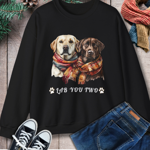 "Lab You Two" Labrador Sweatshirt – A Perfect Gift for Dog Lovers