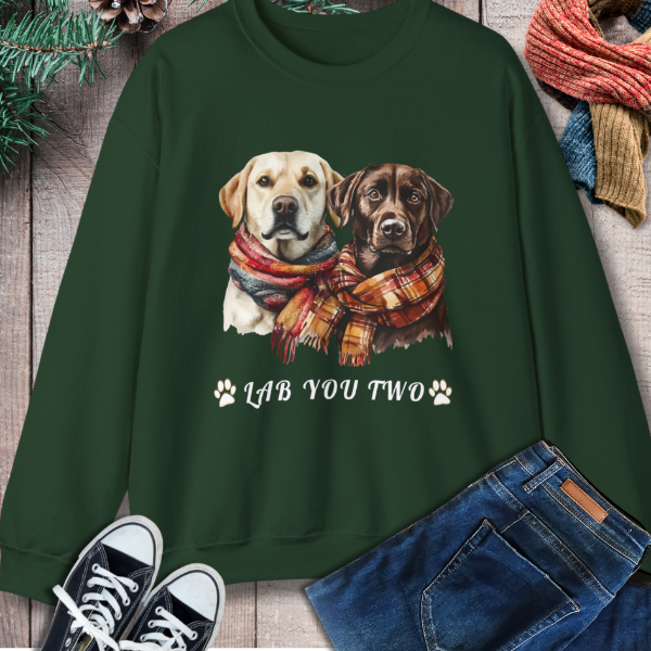 "Lab You Two" Labrador Sweatshirt – A Perfect Gift for Dog Lovers